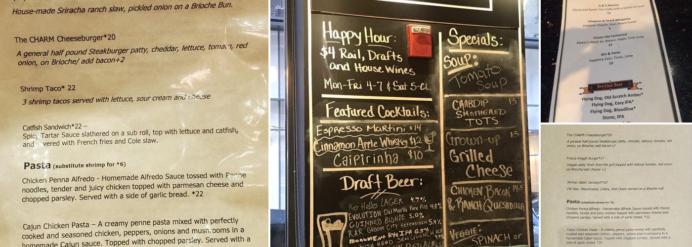 17 Light Restaurant Menu