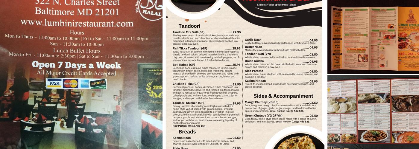 Lumbini Restaurant Menu