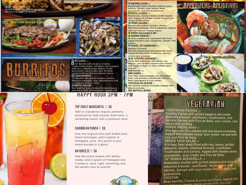 Cancun Mexican Margarita Bar & Grill Menu