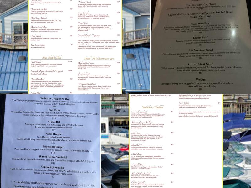 Madigan's Waterfront Menu