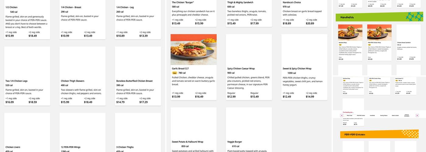 Nando's PERi-PERi Menu