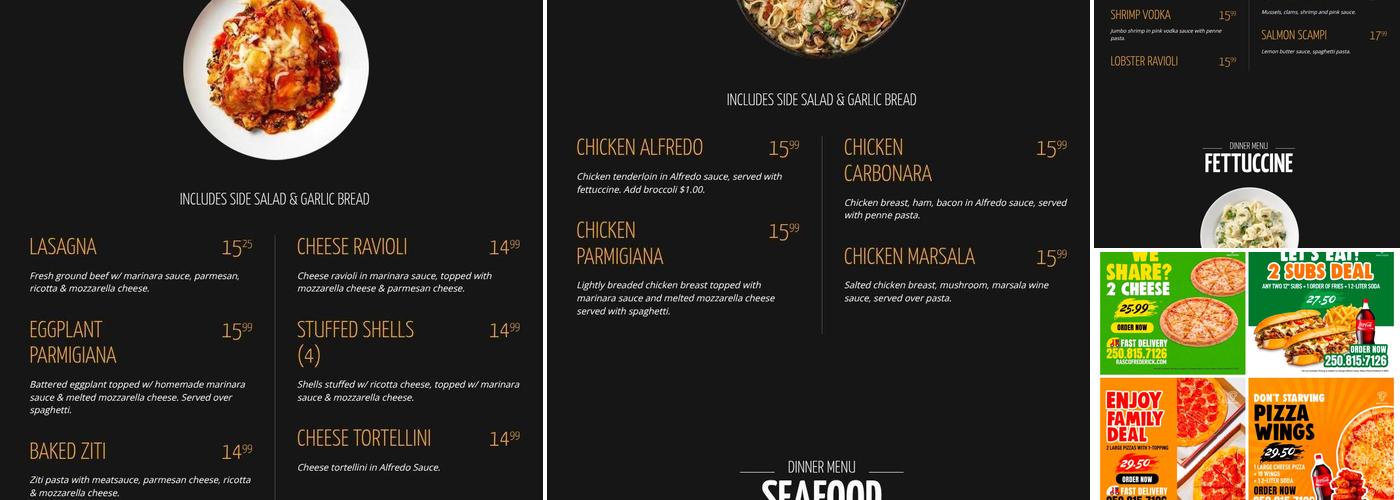 Rasco Pizza Menu