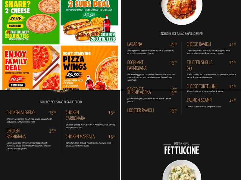 Rasco Pizza Menu