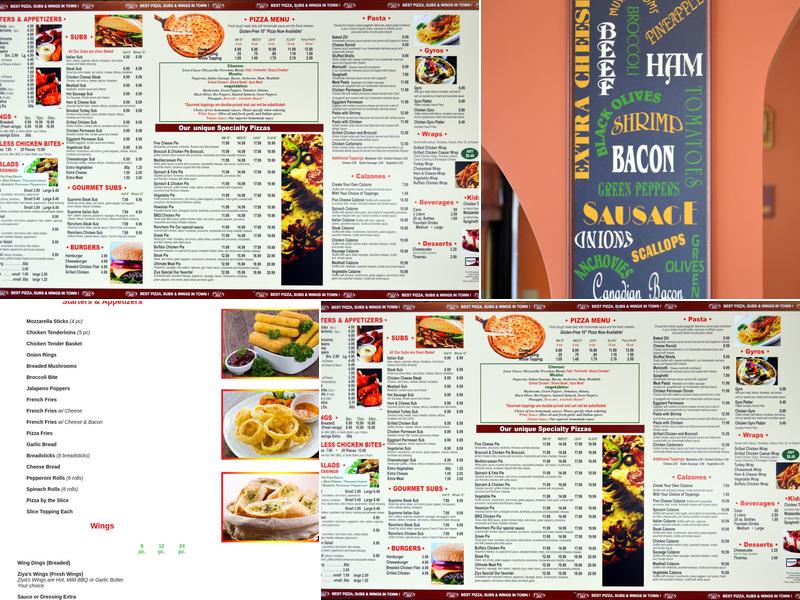 Pizza Ziya Menu