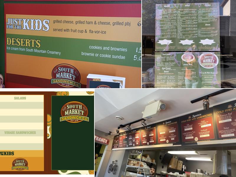 South Market Sandwich Company Menu