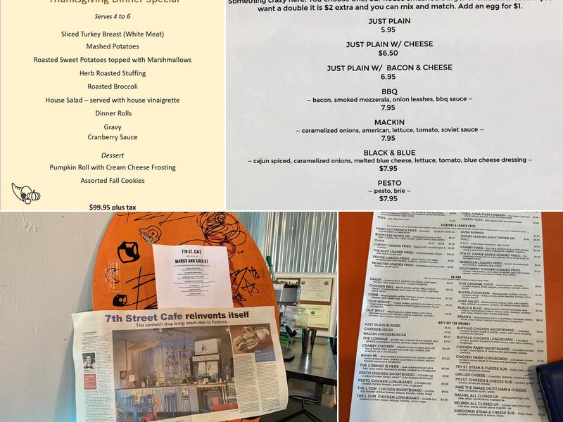 7th Street Cafe Menu