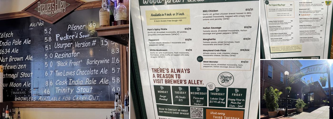 Brewer's Alley Menu