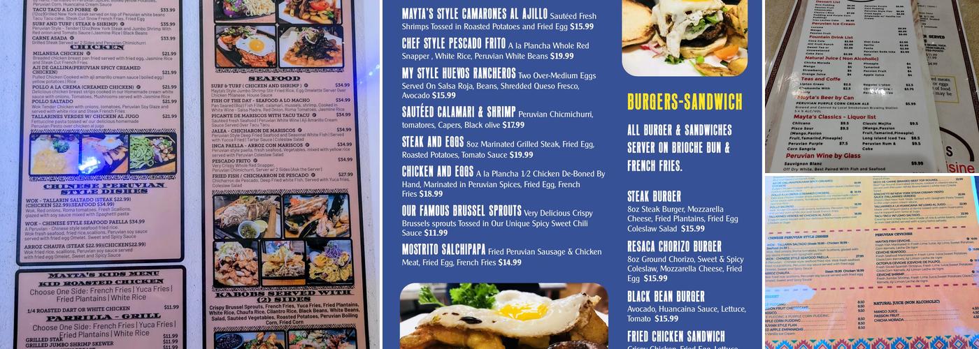 Mayta's Peruvian Cuisine Menu