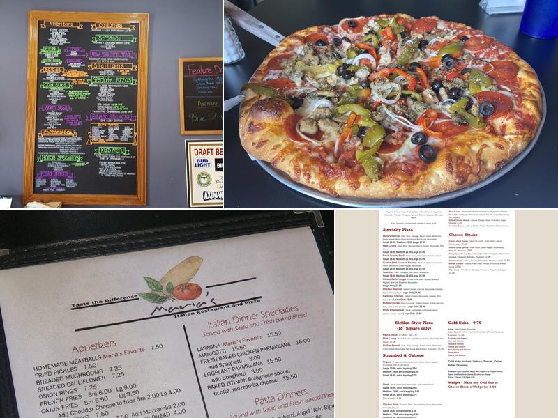 Maria's Italian Restaurant and Pizza Menu
