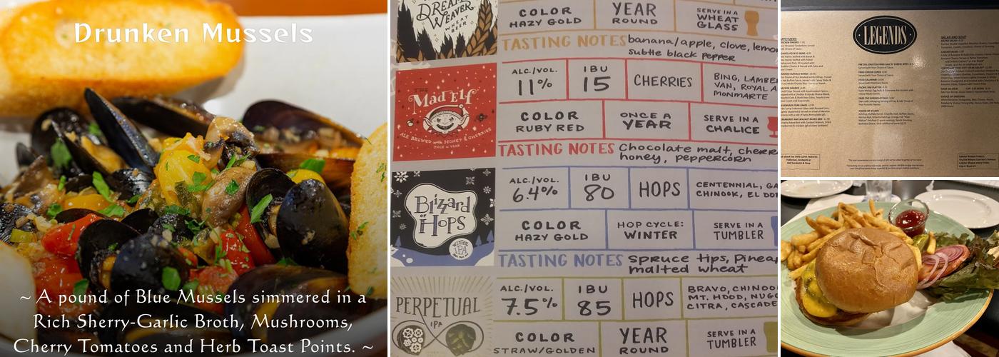 Legends Pub Menu