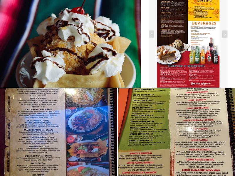 Rey Azteca Menu