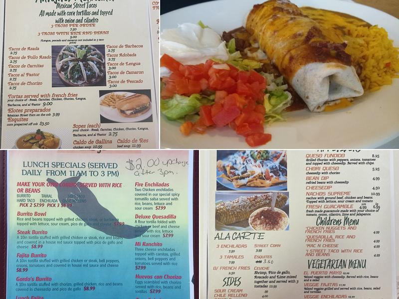 Taqueria Jalisco Authentic Mexican Grill Menu