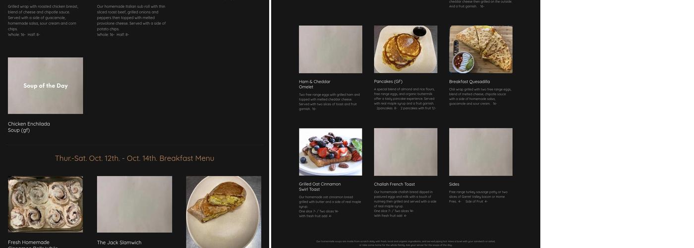 Espresso Yourself Cafe Menu