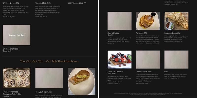 Espresso Yourself Cafe Menu