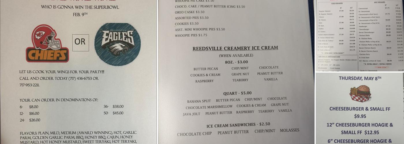 Harlings Hoagie Shop Menu