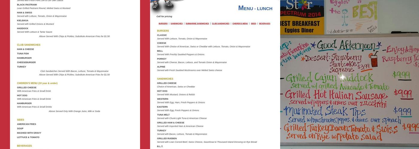 Eggie’s Menu