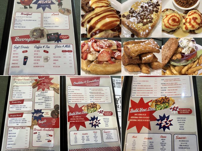Casey's Diner Menu