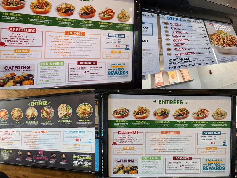 Cafe Rio Fresh Modern Mexican Menu