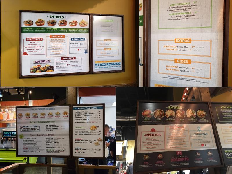 Cafe Rio Fresh Modern Mexican Menu