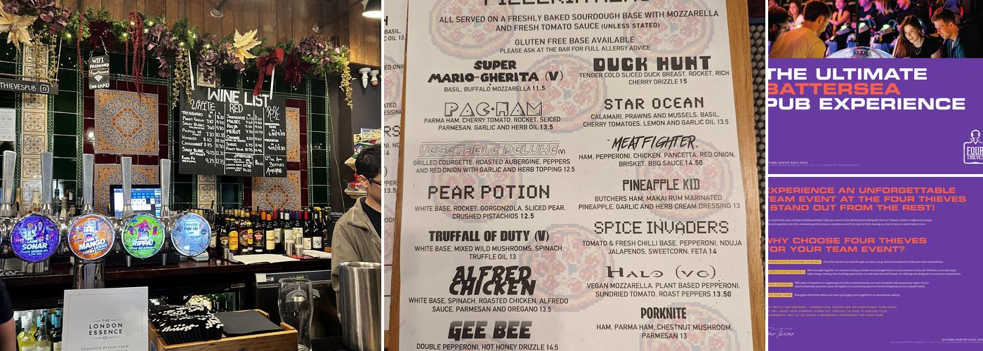 The Four Thieves Menu