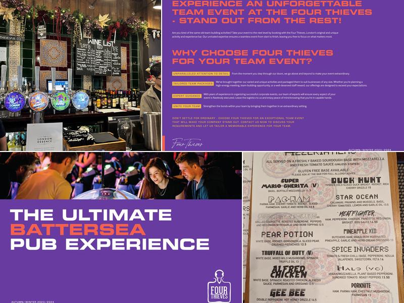 The Four Thieves Menu