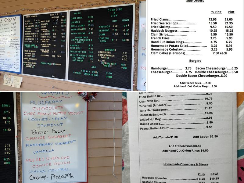 Sokokis Seafood Shack & Ice cream Menu