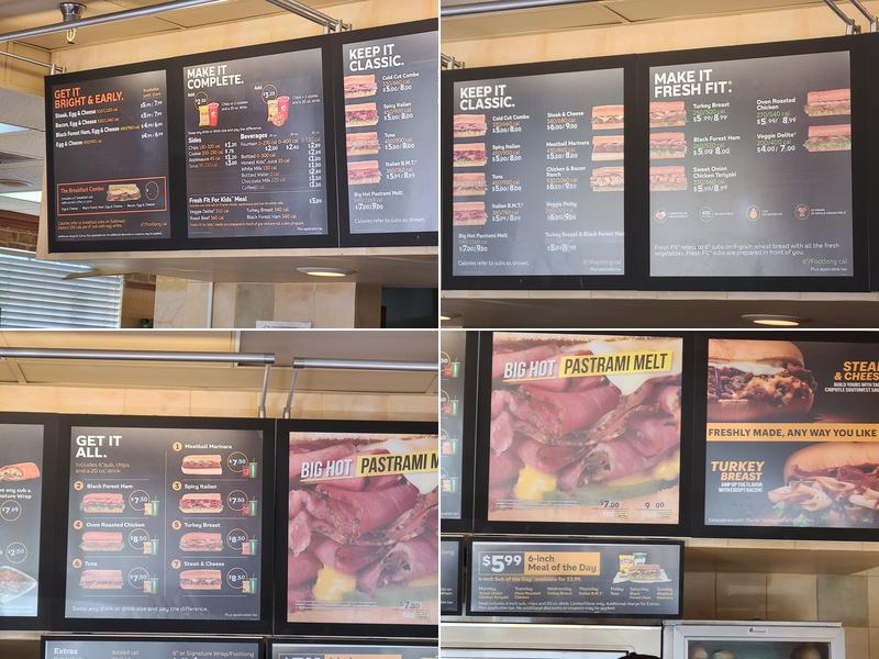 Subway Menu