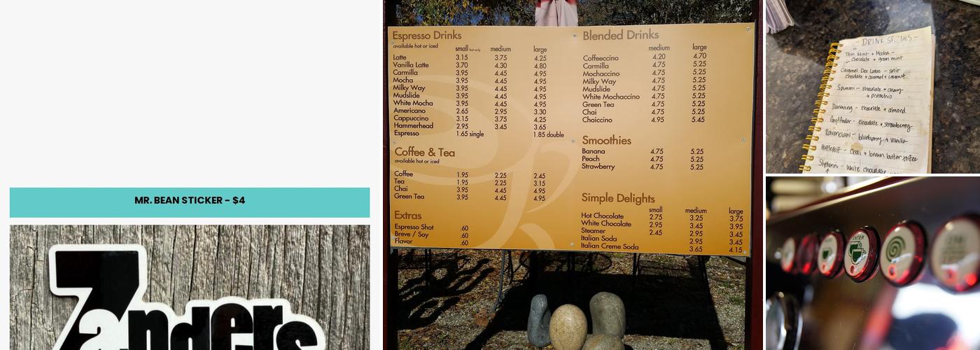 Zanders Coffee Menu