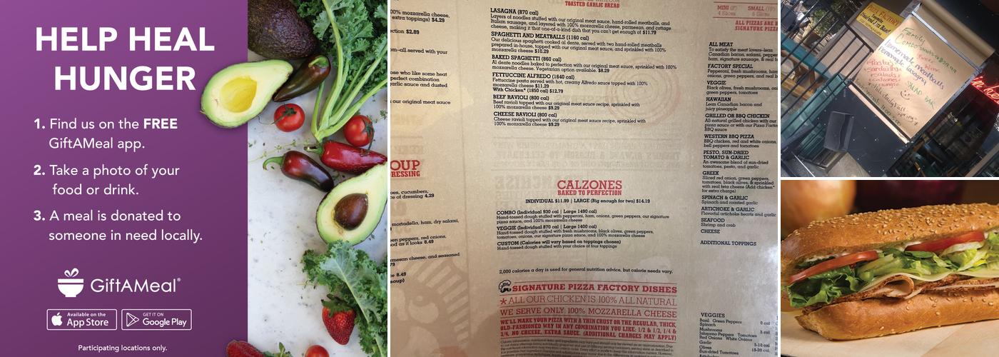 Pizza Factory Menu