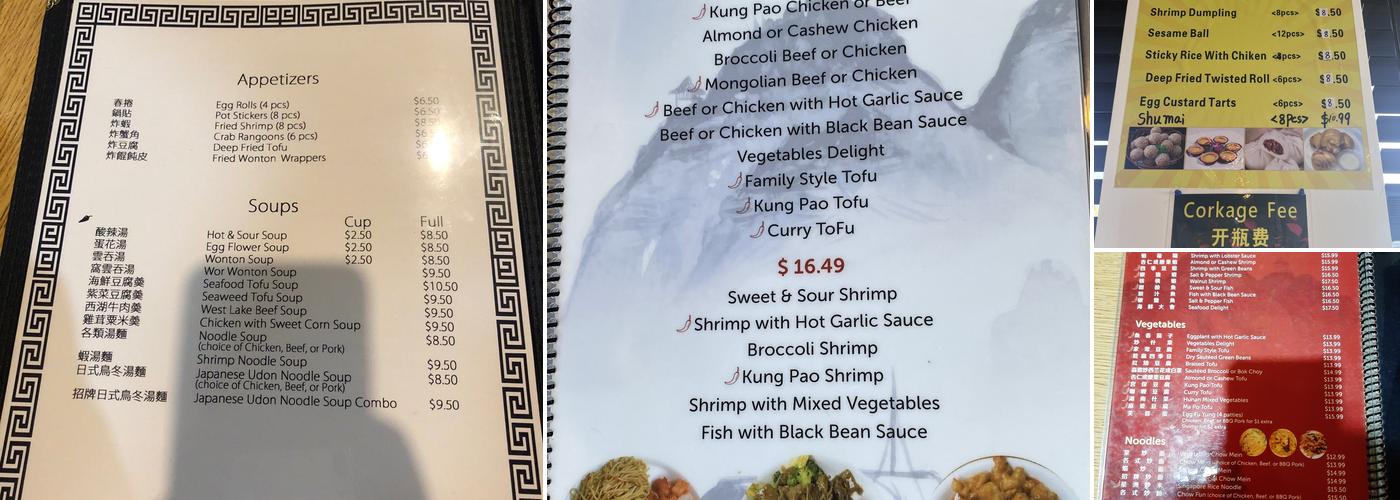 China Delight Restaurant Menu