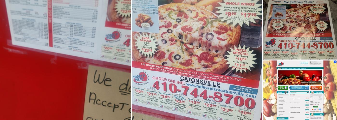Today's Pizza Menu