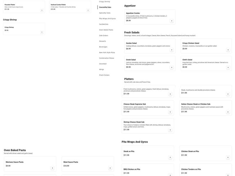 Pizza Villa & More Menu