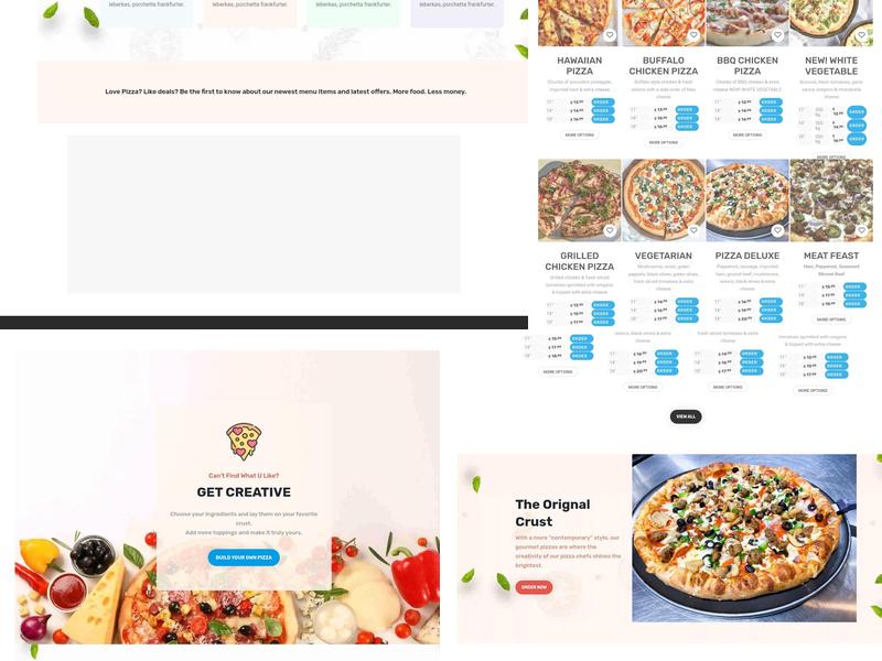 Pizza Pleasers Menu