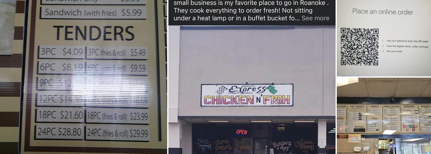 Express Chicken & Fish Menu
