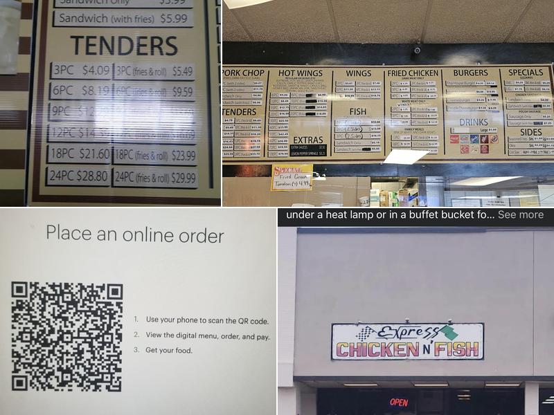 Express Chicken & Fish Menu