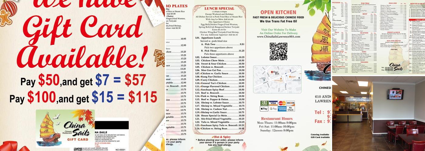 China Sails Menu