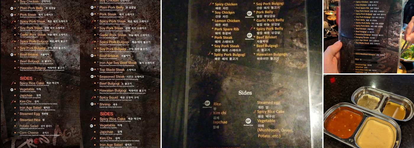 Iron Age Menu
