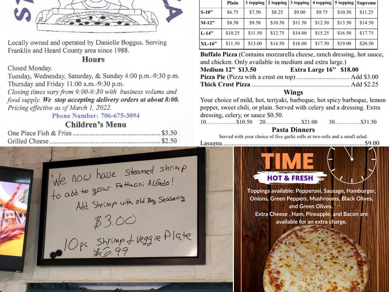Store To Door Pizza Menu