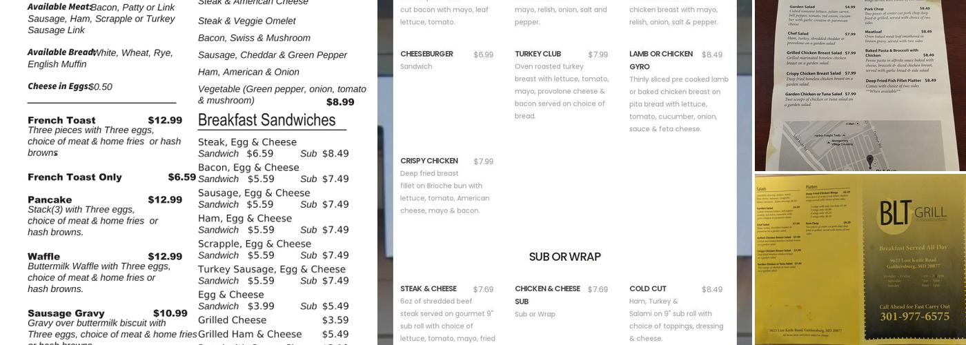 BLT Grill Menu