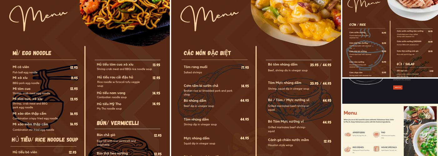 Pho #1 Catonsville Menu