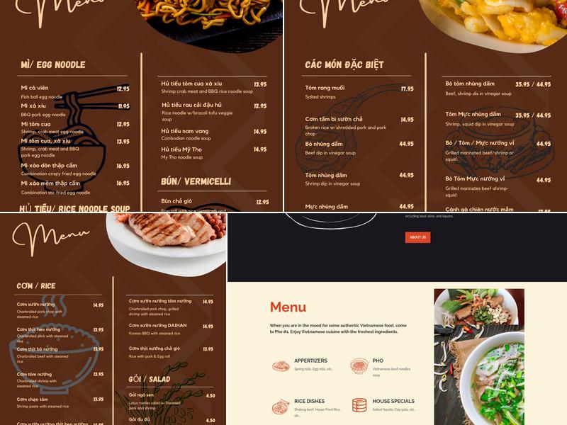 Pho #1 Catonsville Menu