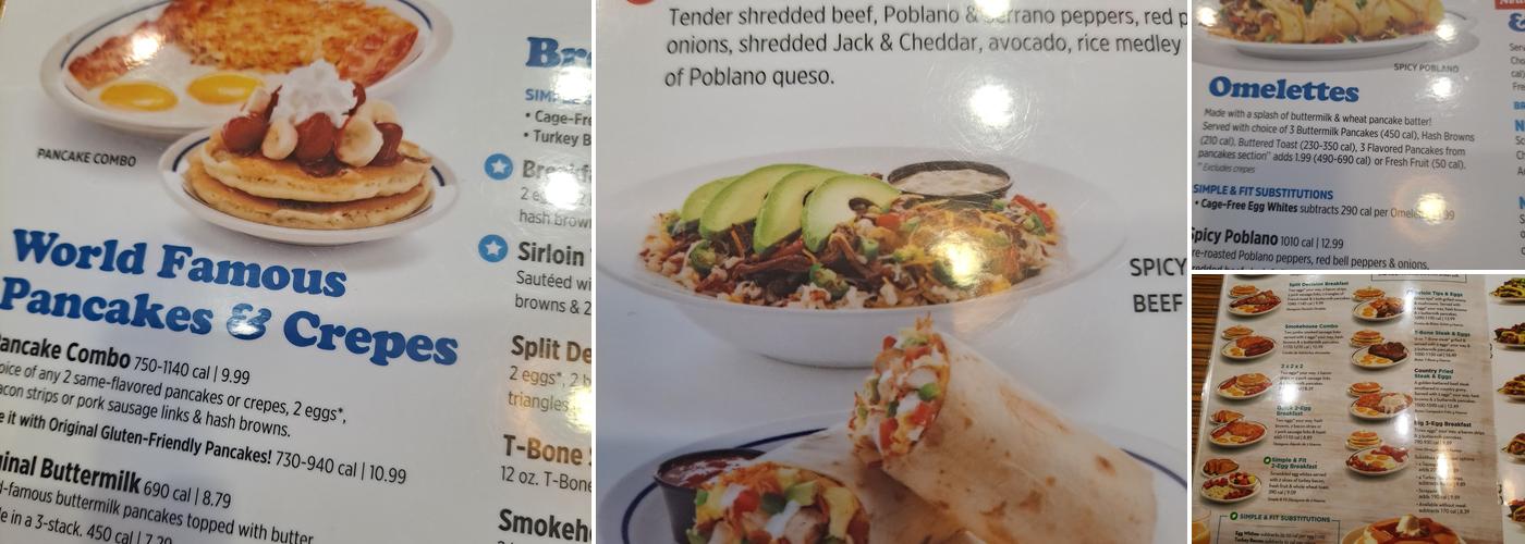 IHOP Menu