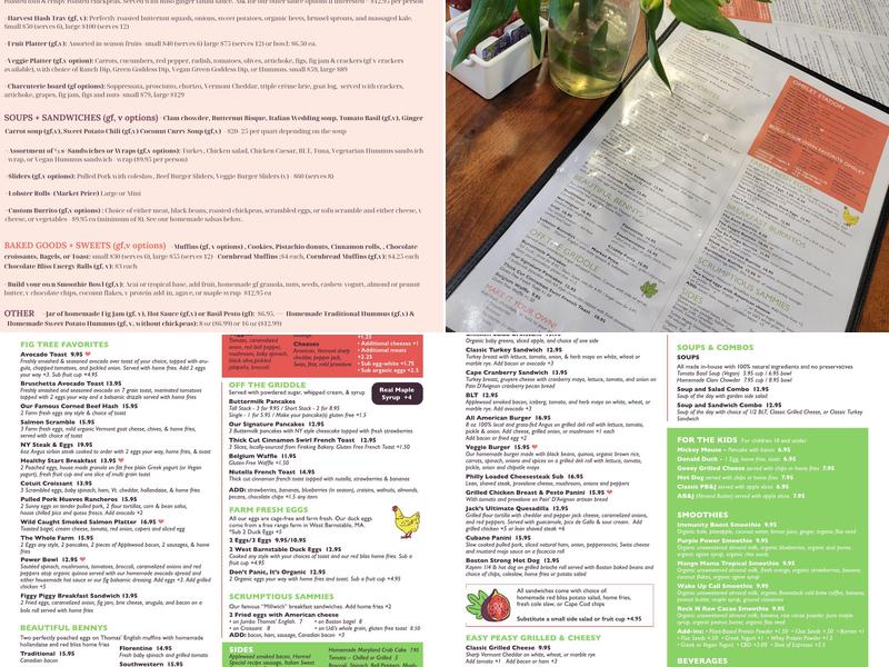 Fig Tree Cafe Menu