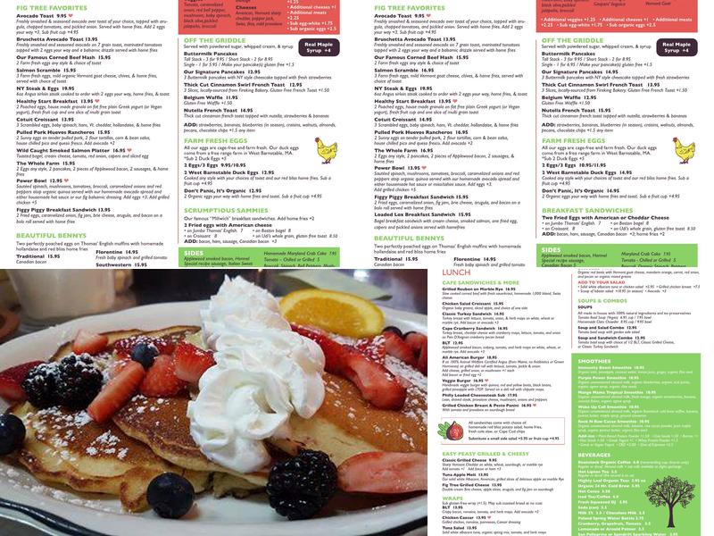 Fig Tree Cafe Menu