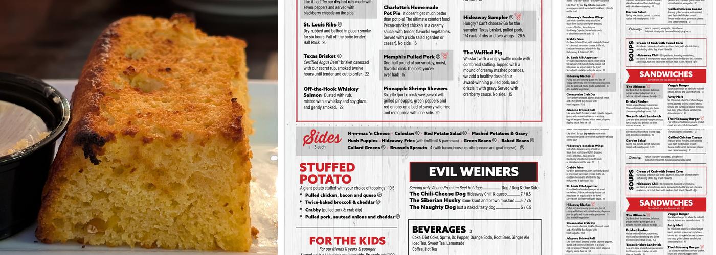 The Hideaway Menu