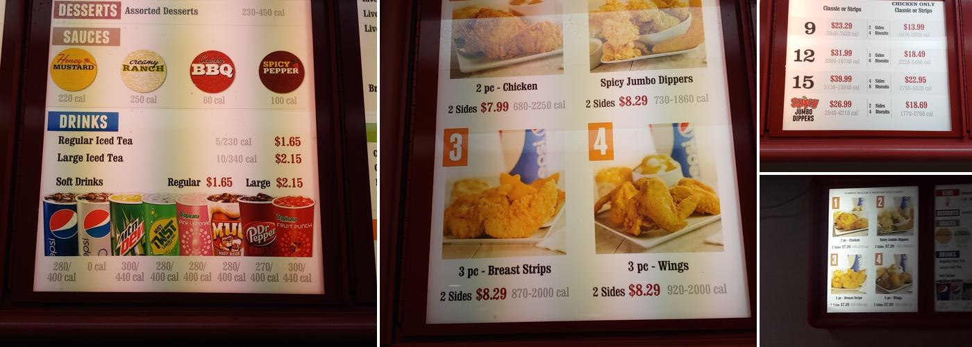 Lee's Famous Recipe Chicken Menu