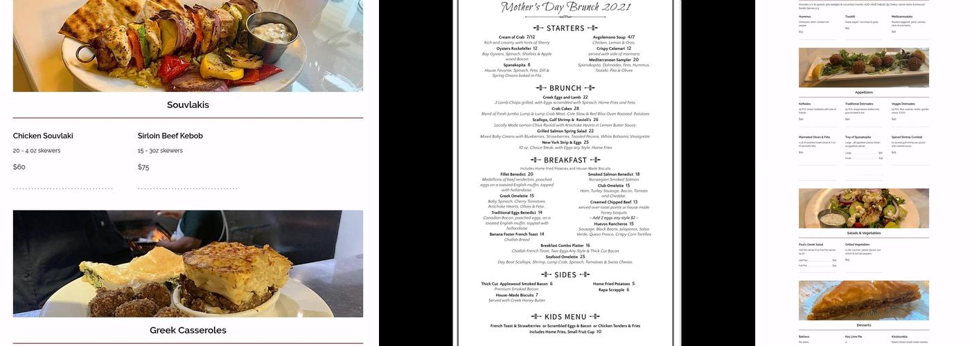 Paul's Homewood Café Menu