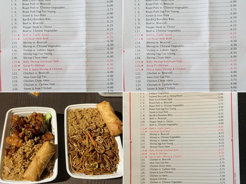 Hong Kong Restaurant Menu