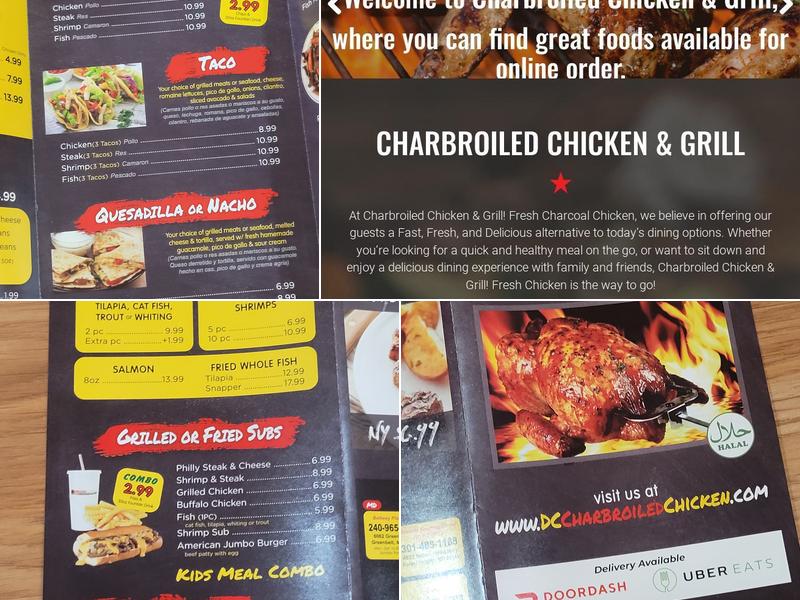 DC Charcoal Chicken Menu