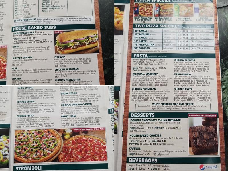 Vocelli Pizza Menu